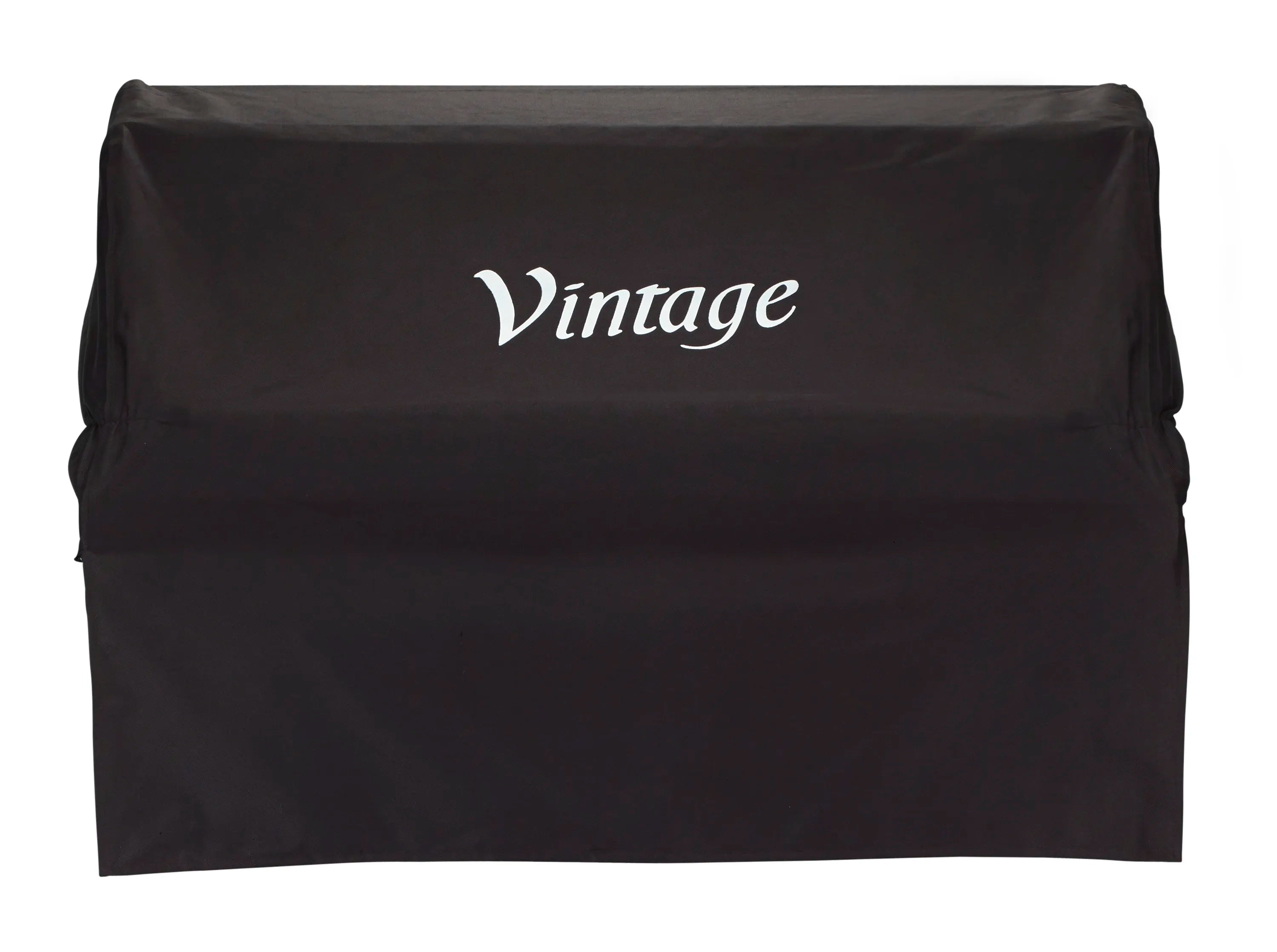 Black 30-inch built-in grill cover with Vintage logo