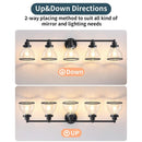 Parrot Uncle Hermosa Modern Polished Nickel & Black 5-Light Bathroom Vanity Light
