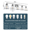 Parrot Uncle Hermosa Modern Polished Nickel & Black 5-Light Bathroom Vanity Light