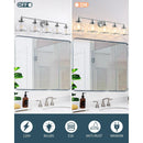 Parrot Uncle Hermosa Modern Polished Nickel & Black 5-Light Bathroom Vanity Light