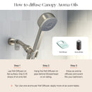 Canopy Handheld Filtered Tool-Free Showerhead with Felt Diffuser