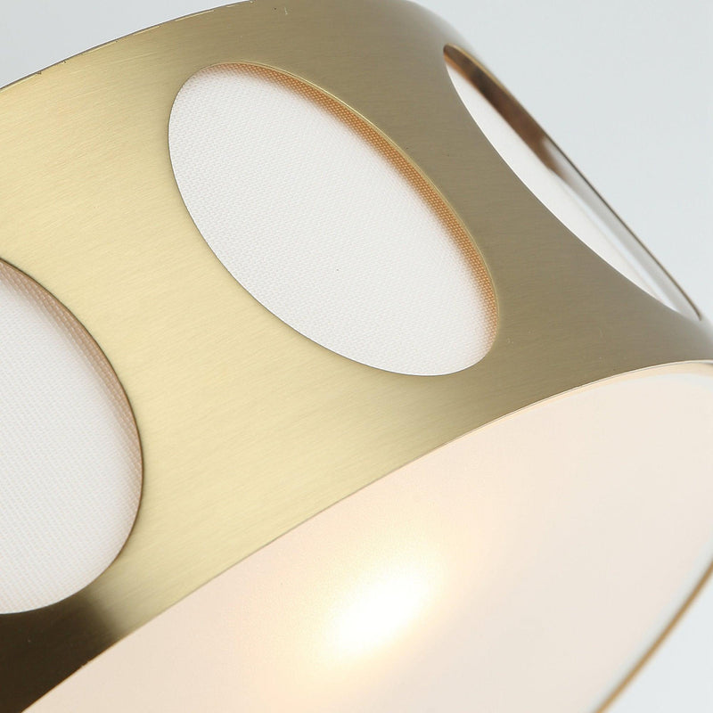 Parrot Uncle 14-Inch Modern 3-Light Golden Flush Mount Ceiling Lighting (HLC-27270-3GOLD)