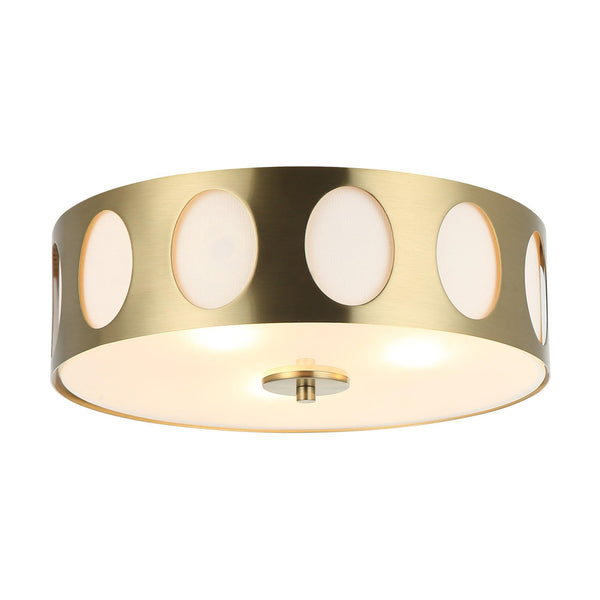 Parrot Uncle 14-Inch Modern 3-Light Golden Flush Mount Ceiling Lighting (HLC-27270-3GOLD)