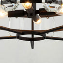 Parrot Uncle 4-Light Golden Modern Crystal Island Pendant Light (HLH-27137-4A-GD)
