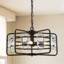 Parrot Uncle 4-Light Golden Modern Crystal Island Pendant Light (HLH-27137-4A-GD)