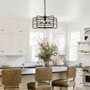 Parrot Uncle 4-Light Golden Modern Crystal Island Pendant Light (HLH-27137-4A-GD)