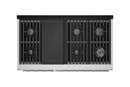 Hauslane HausPro Series 48-Inch Gas or Dual Fuel Range with 8 Burners and Convection Oven in Stainless Steel