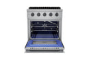 Hauslane HausPro Series 30-Inch Range with 4 Burners and Convection Oven in Stainless Steel