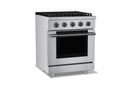 Hauslane HausPro Series 30-Inch Range with 4 Burners and Convection Oven in Stainless Steel