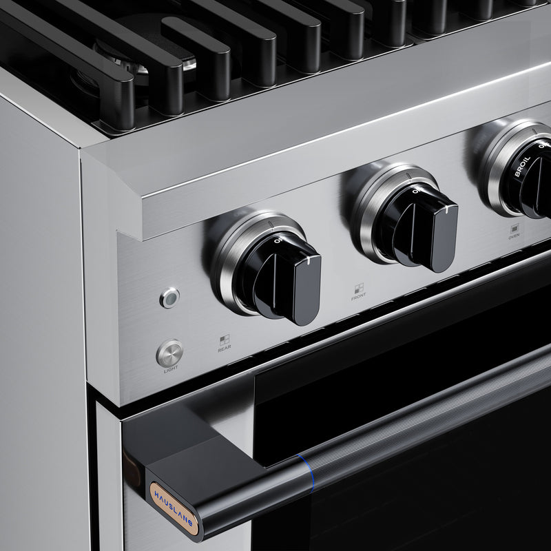 Hauslane HausPro Series 30-Inch Range with 4 Burners and Convection Oven in Stainless Steel
