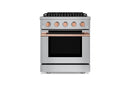 Hauslane HausPro Series 30-Inch Range with 4 Burners and Convection Oven in Stainless Steel