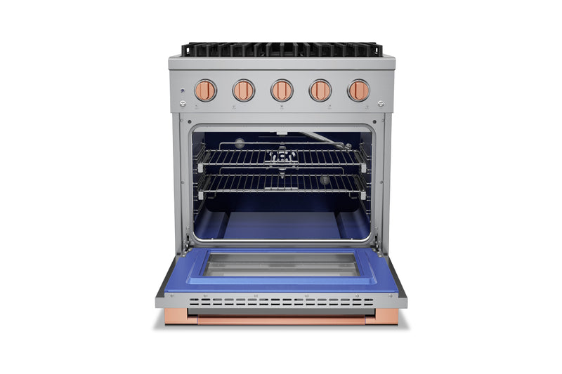 Hauslane HausPro Series 30-Inch Range with 4 Burners and Convection Oven in Stainless Steel