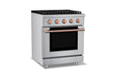 Hauslane HausPro Series 30-Inch Range with 4 Burners and Convection Oven in Stainless Steel
