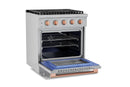 Hauslane HausPro Series 30-Inch Range with 4 Burners and Convection Oven in Stainless Steel