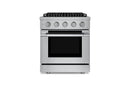 Hauslane HausPro Series 30-Inch Range with 4 Burners and Convection Oven in Stainless Steel