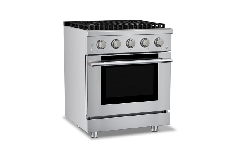 Hauslane HausPro Series 30-Inch Range with 4 Burners and Convection Oven in Stainless Steel