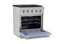 Hauslane HausPro Series 30-Inch Range with 4 Burners and Convection Oven in Stainless Steel