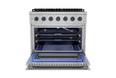 Hauslane HausPro Series 36-Inch Range with 6 Burners and Convection Oven in Stainless Steel
