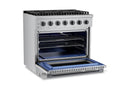Hauslane HausPro Series 36-Inch Range with 6 Burners and Convection Oven in Stainless Steel