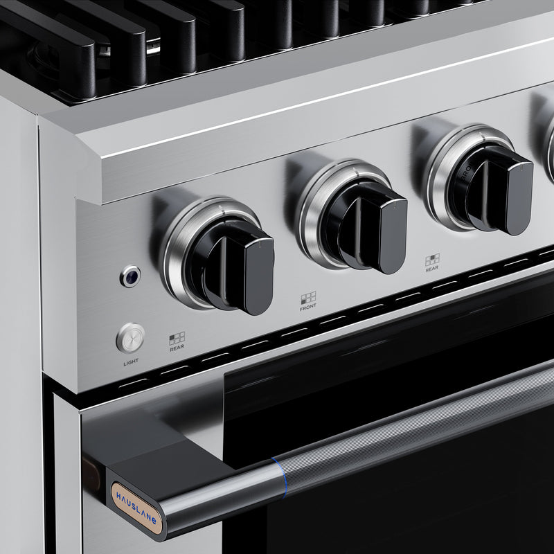 Hauslane HausPro Series 36-Inch Range with 6 Burners and Convection Oven in Stainless Steel