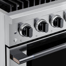 Hauslane HausPro Series 36-Inch Gas or Dual Fuel Range with 6 Burners and Convection Oven in Stainless Steel