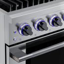 Hauslane HausPro Series 36-Inch Gas or Dual Fuel Range with 6 Burners and Convection Oven in Stainless Steel