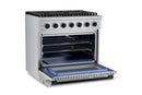 Hauslane HausPro Series 36-Inch Gas or Dual Fuel Range with 6 Burners and Convection Oven in Stainless Steel