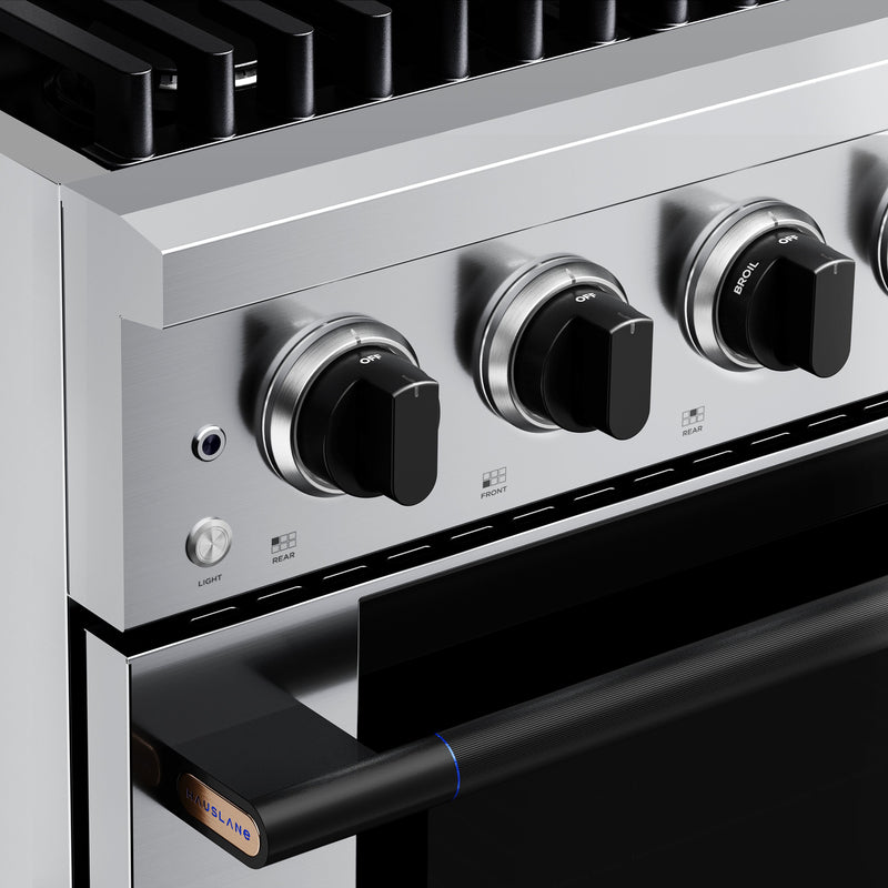 Hauslane HausPro Series 36-Inch Range with 6 Burners and Convection Oven in Stainless Steel