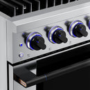 Hauslane HausPro Series 36-Inch Gas or Dual Fuel Range with 6 Burners and Convection Oven in Stainless Steel