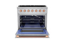 Hauslane HausPro Series 36-Inch Gas or Dual Fuel Range with 6 Burners and Convection Oven in Stainless Steel