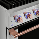 Hauslane HausPro Series 36-Inch Gas or Dual Fuel Range with 6 Burners and Convection Oven in Stainless Steel
