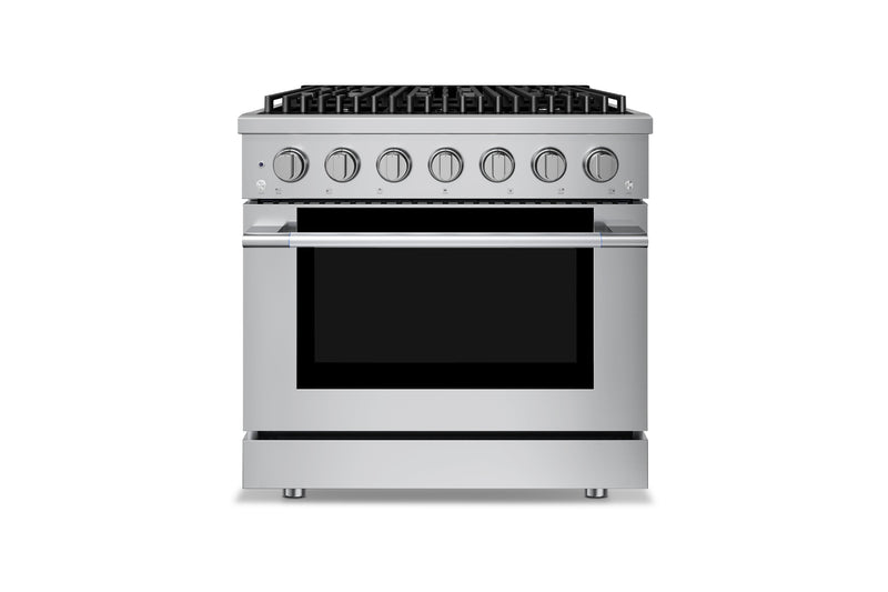 Hauslane HausPro Series 36-Inch Range with 6 Burners and Convection Oven in Stainless Steel