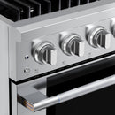 Hauslane HausPro Series 36-Inch Gas or Dual Fuel Range with 6 Burners and Convection Oven in Stainless Steel