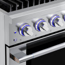 Hauslane HausPro Series 36-Inch Gas or Dual Fuel Range with 6 Burners and Convection Oven in Stainless Steel