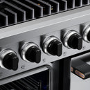 Hauslane HausPro Series 48-Inch Range with 8 Burners and Convection Oven in Stainless Steel