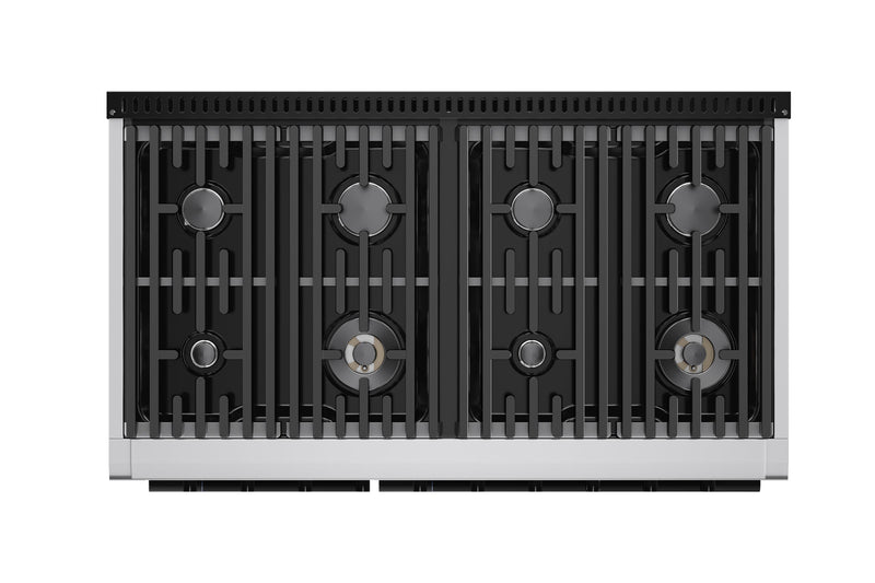 Hauslane HausPro Series 48-Inch Range with 8 Burners and Convection Oven in Stainless Steel