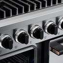 Hauslane HausPro Series 48-Inch Gas or Dual Fuel Range with 8 Burners and Convection Oven in Stainless Steel