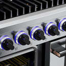 Hauslane HausPro Series 48-Inch Range with 8 Burners and Convection Oven in Stainless Steel