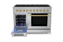Hauslane HausPro Series 48-Inch Range with 8 Burners and Convection Oven in Stainless Steel