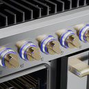 Hauslane HausPro Series 48-Inch Range with 8 Burners and Convection Oven in Stainless Steel