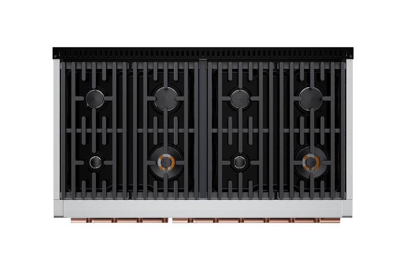 Hauslane HausPro Series 48-Inch Range with 8 Burners and Convection Oven in Stainless Steel