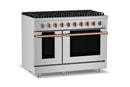 Hauslane HausPro Series 48-Inch Range with 8 Burners and Convection Oven in Stainless Steel