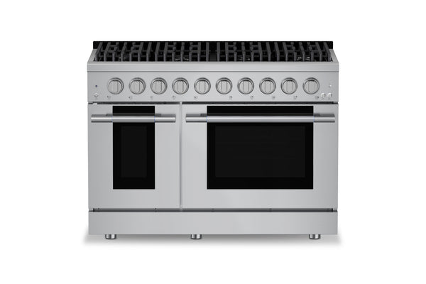 Hauslane HausPro Series 48-Inch Range with 8 Burners and Convection Oven in Stainless Steel