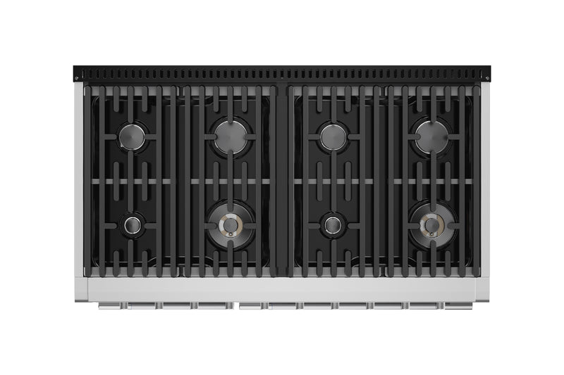 Hauslane HausPro Series 48-Inch Range with 8 Burners and Convection Oven in Stainless Steel