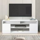 Parrot Uncle Modern 68-Inch TV Stand Media Console with LED Lights for Living Room
