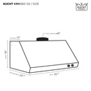 Kucht 36-Inch 900 CFM Under Cabinet Range Hood in Stainless Steel (KRH360-SS)