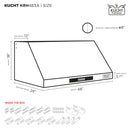 Kucht Professional 48-Inch 1,200 CFM Under Cabinet Range Hood in Dark Titanium Stainless Steel (KRH483A)