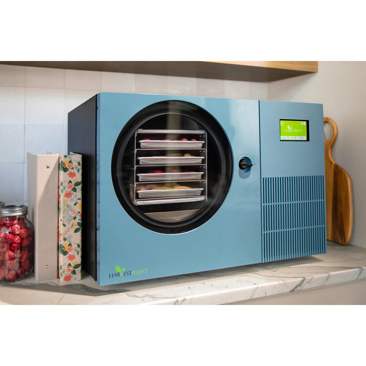 Harvest Right Countertop Pro Freeze Dryer, 4 Tray & Mylar Starter Kit in Pale Blue (HRFDCAZ-PP)