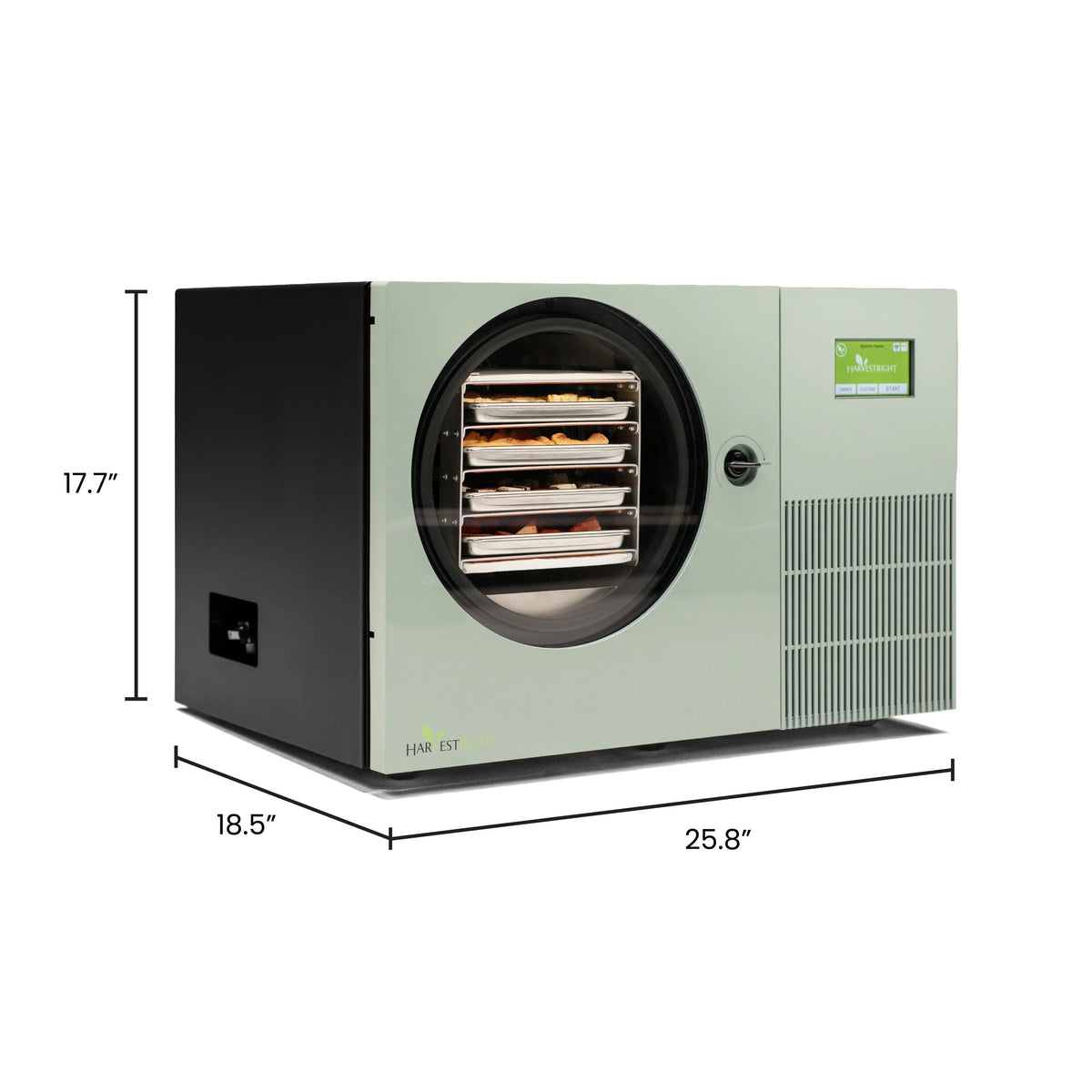 Harvest Right Countertop 360 Freeze Dryer, 4 Tray & Mylar Starter Kit in Sage Green (HRFDCGR-PP)