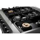Thor Kitchen 2-Piece Pro Appliance Package - 36-Inch Propane Gas Range  & Premium Under Cabinet Hood in Stainless Steel